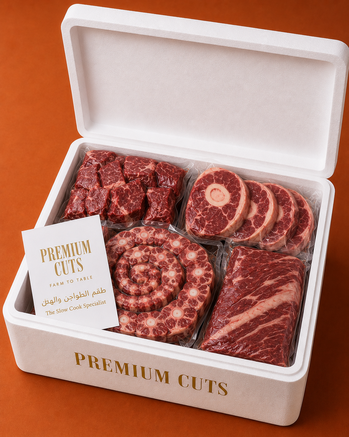 Premium Cuts Slow Cook Specialist bundle in a white signature box